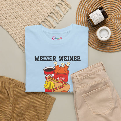 Weiner Weiner Chicken Dinner Funny Hot Dog T-Shirt | Hot Dog Lover Gift Black