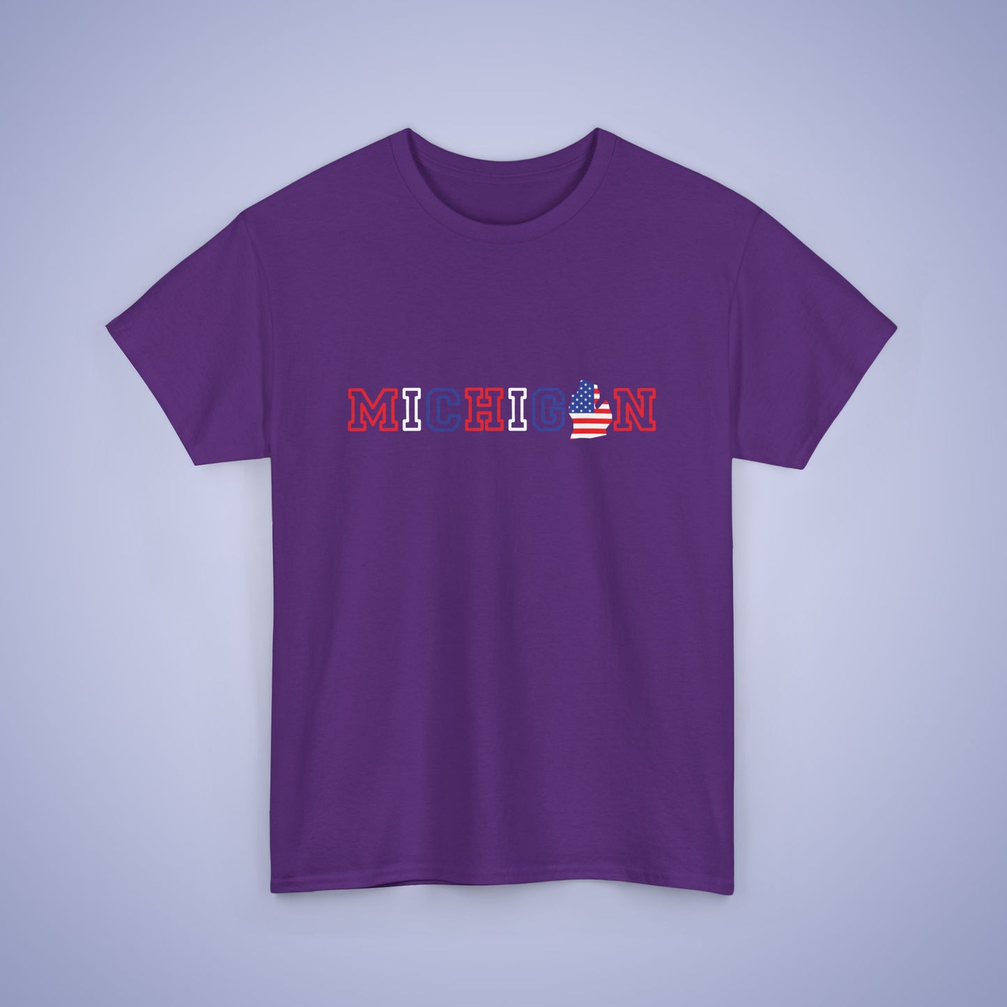 Michigan Map Text Art Proud American Unisex T Shirt