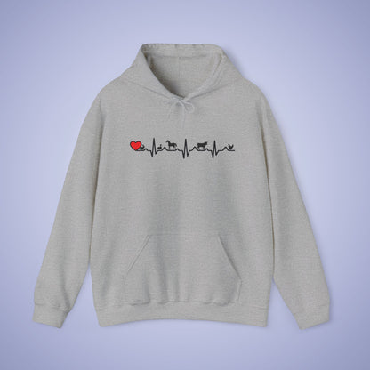Animal Vet Hooded Sweatshirt Veterinarian Gift Double Sided Paw Prints