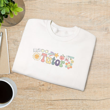 Tutor Teacher Crewneck Sweatshirt Retro Unisex Back to School