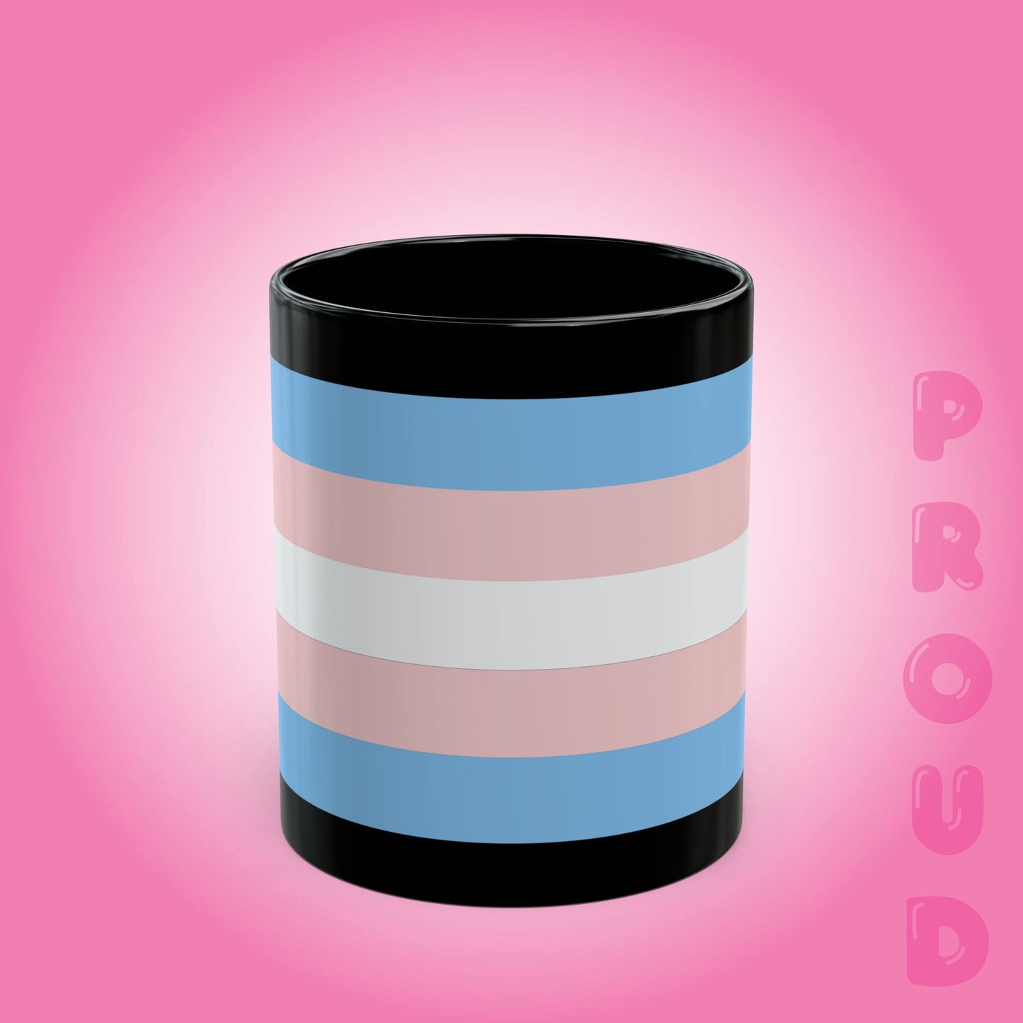 Transgender Pride Month LGBTQ Trans Black 11oz or 15oz Coffee Mug