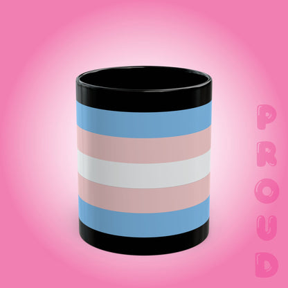 Transgender Pride Month LGBTQ Trans Black 11oz or 15oz Coffee Mug