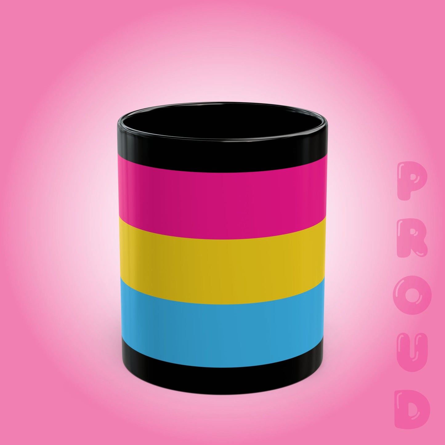 Pansexual Pride Month LGBTQ Trans Black 11oz or 15oz Coffee Mug