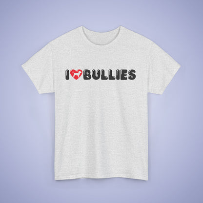I Heart Bulldogs Unisex T Shirt