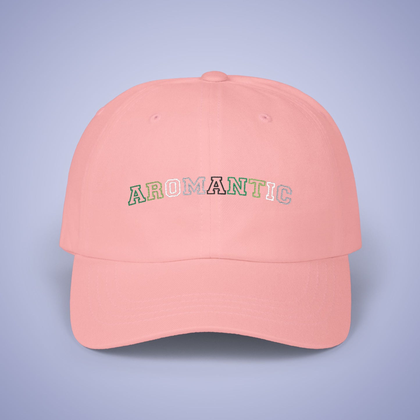 Aromantic Pride Month Embroidered Classic Dad Cap Unisex Coloured Embroidery
