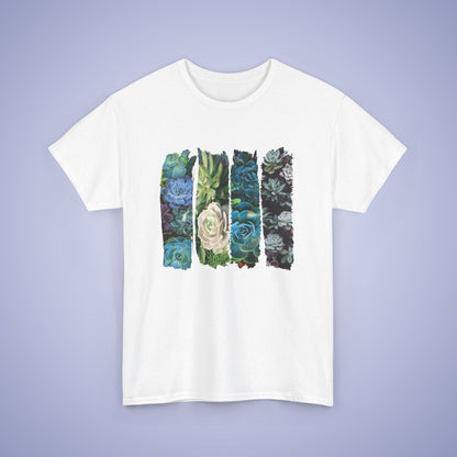 Green Succulents Lover Spring Brush Stroke Photographic Unisex Oversized T Shirt