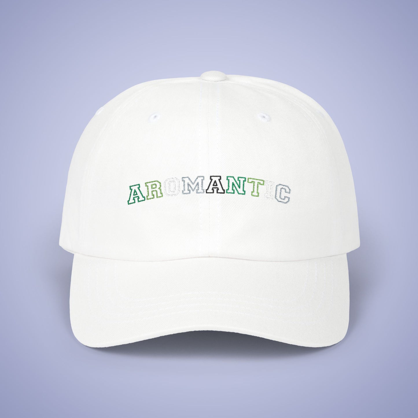 Aromantic Pride Month Embroidered Classic Dad Cap Unisex Coloured Embroidery