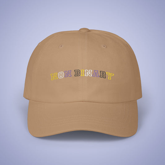 Non Binary Pride Month Embroidered Classic Dad Cap Unisex Coloured Embroidery