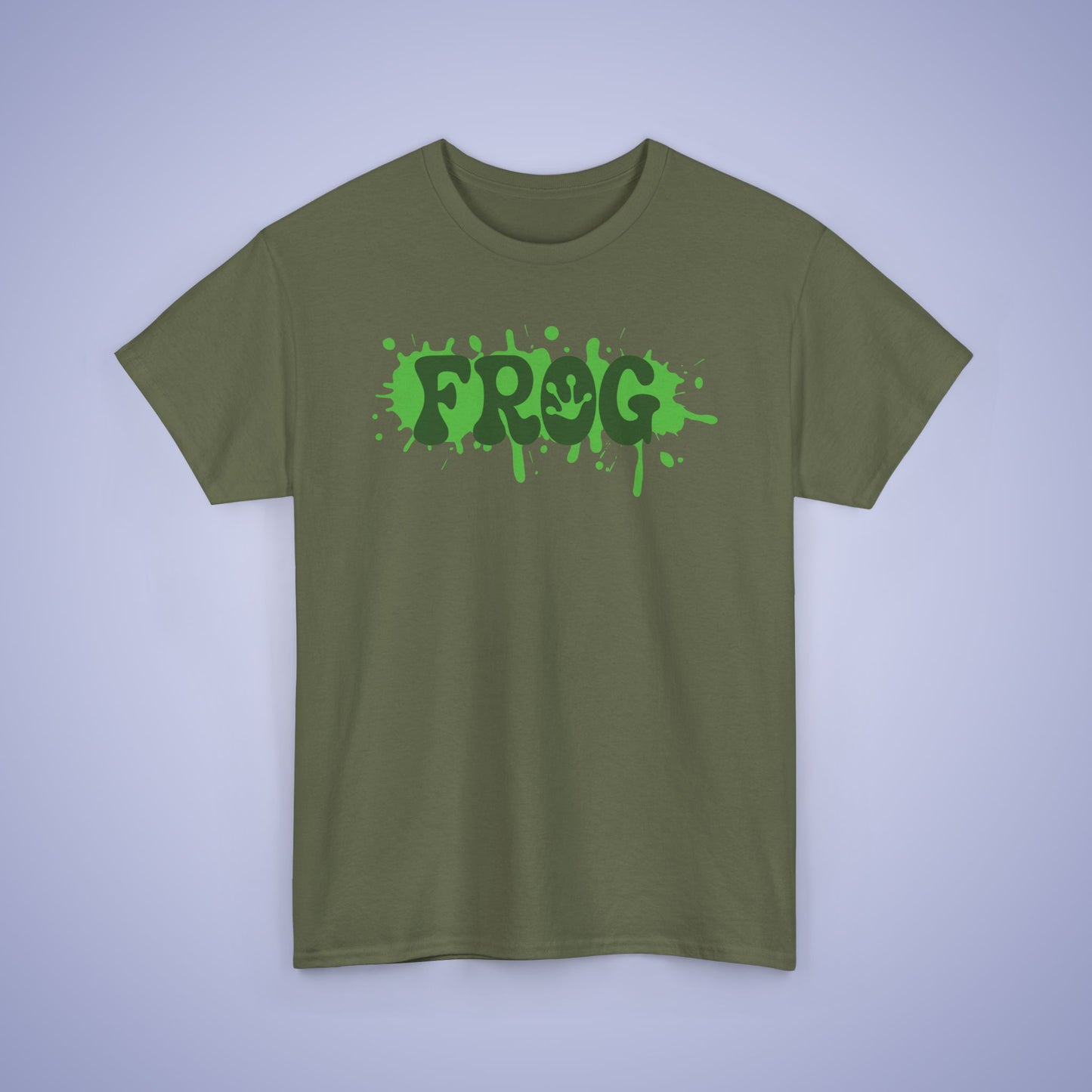 Paint Splatter Graphic Tee Frog Lover Word Art Gift Unisex T Shirt