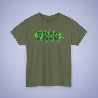 Paint Splatter Graphic Tee Frog Lover Word Art Gift Unisex T Shirt