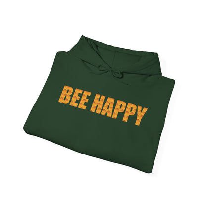 Bee Happy Sweet As Honey Honeycomb Word Art Design Hoodie Sweatshirt