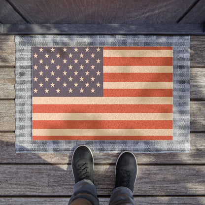 Stars and Stripes Patriotic July 4th Home Decor Doormat USA Flag