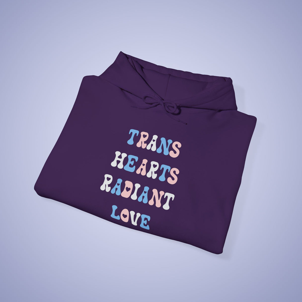 Trans Hearts Radiant Love Hoodie | Transexual Pride Month Hooded Sweatshirt