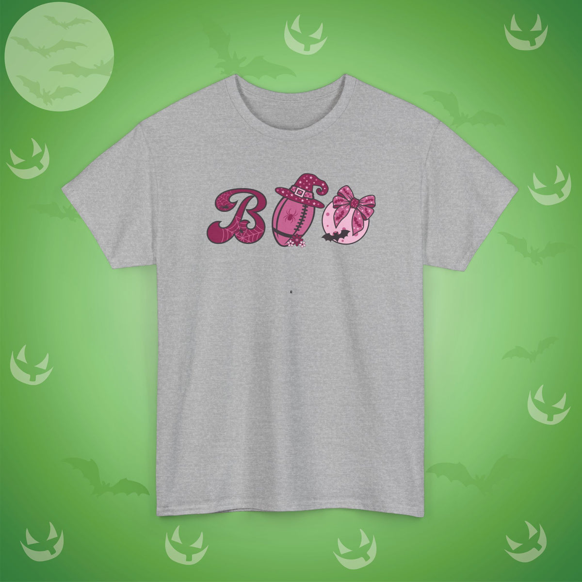 Football BOO T-Shirt | Girly Coquette Halloween Design
