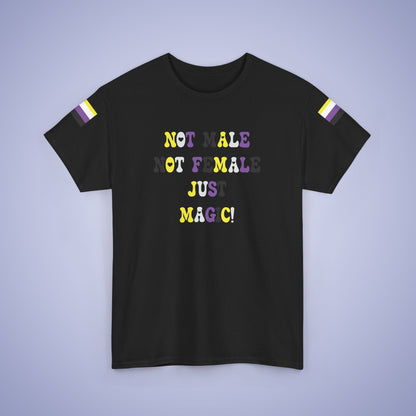 Not Male Not Female Just Magic Non Binary LGBT Pride Month Matching  T Shirt Unisex
