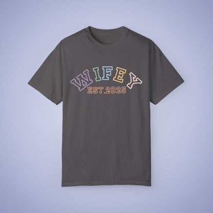 Wifey Est 2025 Newlywed Comfort T Shirt
