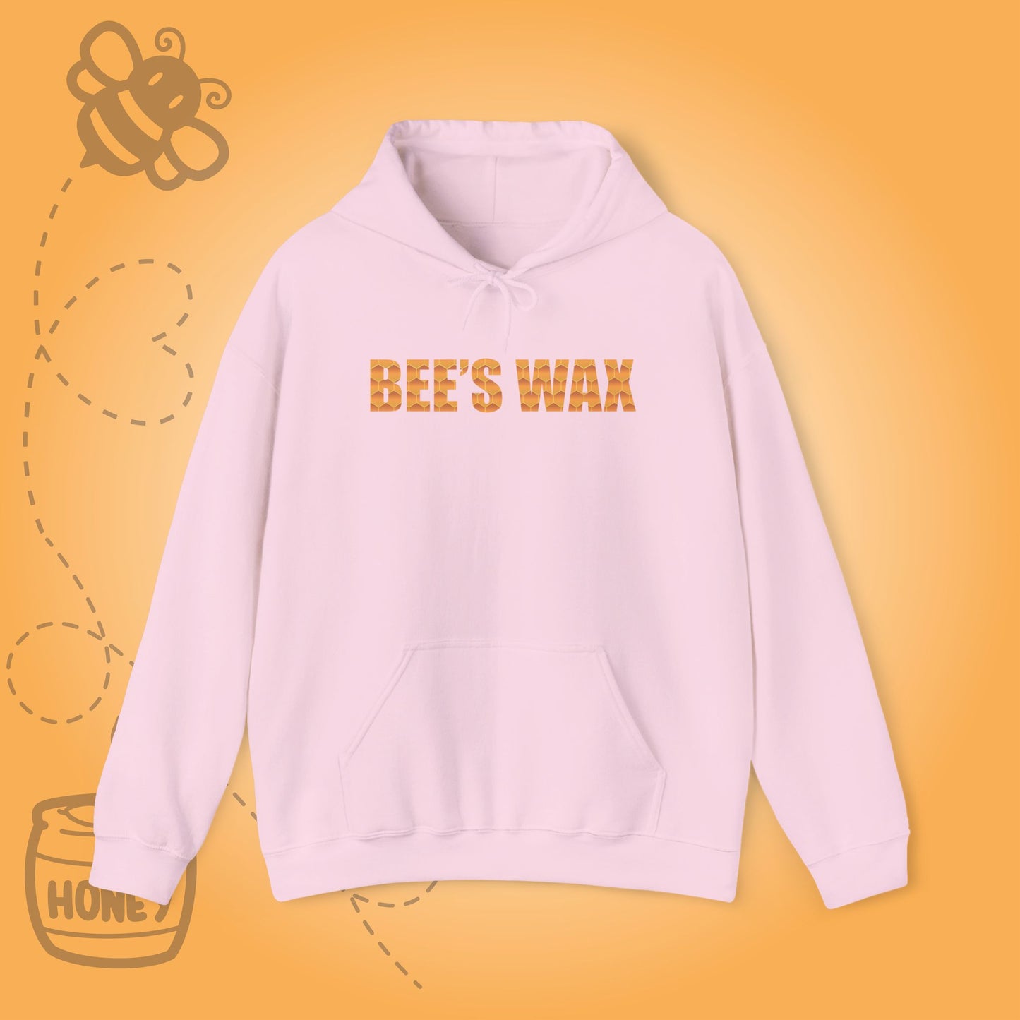 Bees Wax Sweet As Honey Honeycomb Word Art Design Hoodie Sweatshirt