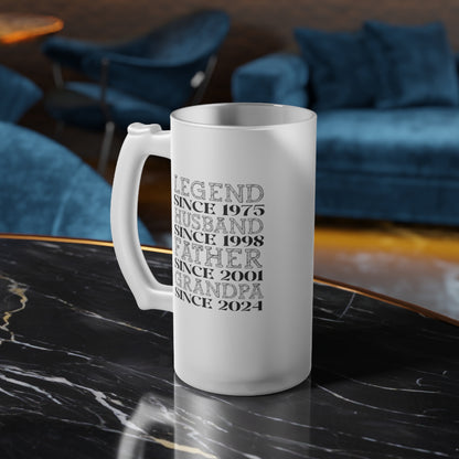 Legend Personalized Frosted Glass Beer Mug  Ever Gift