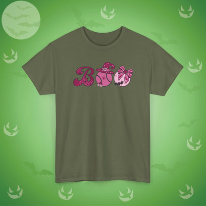 Tennis BOO T-Shirt | Girly Coquette Halloween Design