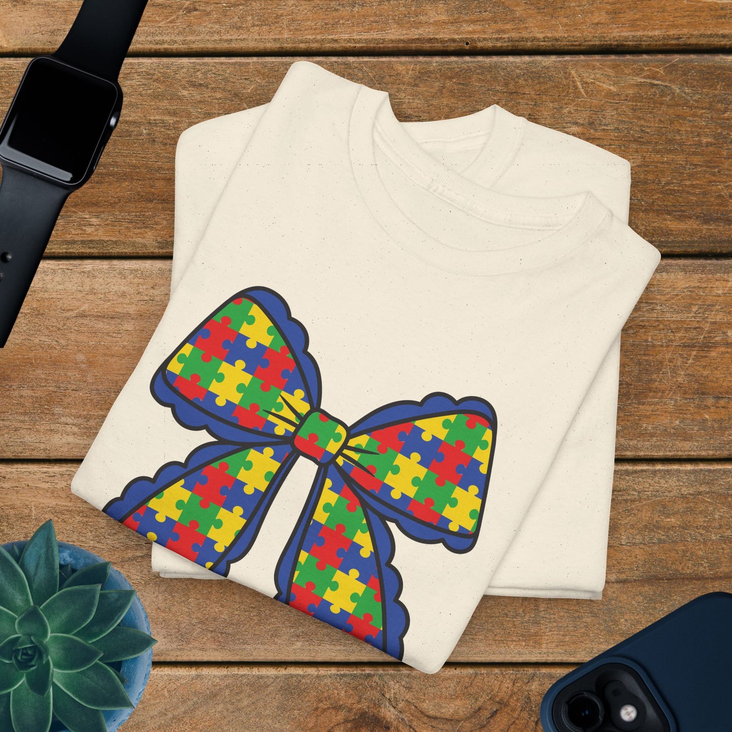 Coquette Bow Puzzle Graphic Love Needs No Words Autism Awareness Unisex T Shirt