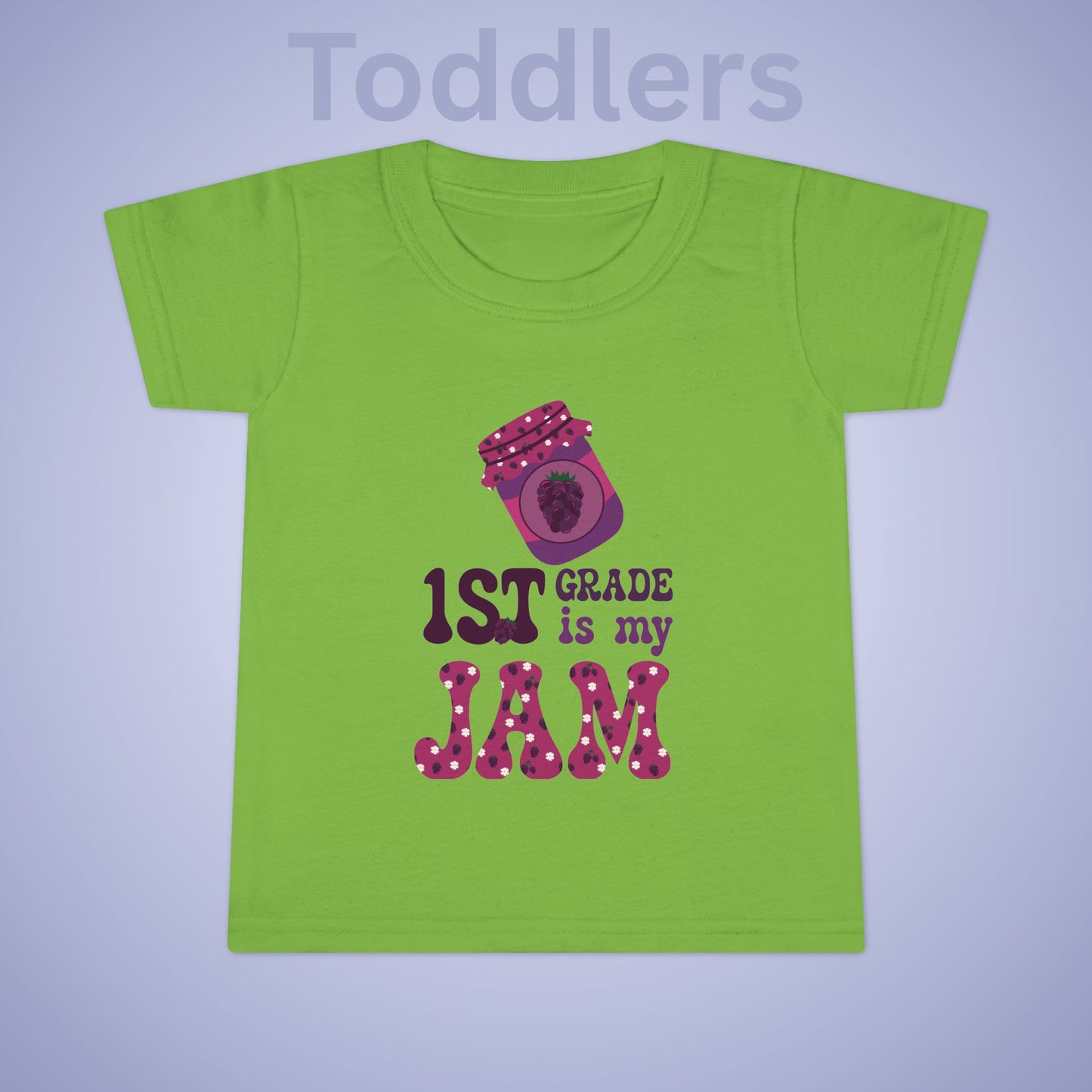 First Grade is my Jam Blackberry Kids Cotton T Shirt Back To School Toddler