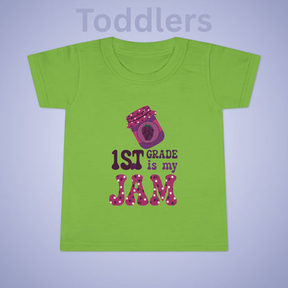 First Grade is my Jam Blackberry Kids Cotton T Shirt Back To School Toddler