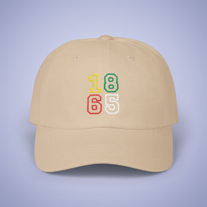 Juneteenth 1865 Embroidered Classic Dad Cap Unisex Coloured Embroidery