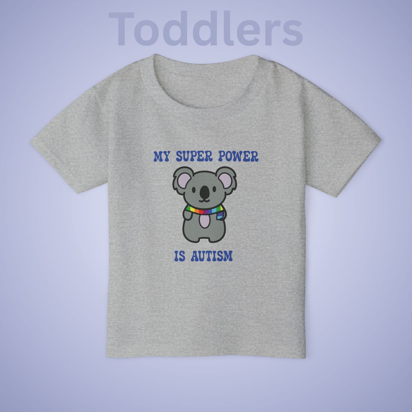 Koala Autism is My Super Power Graphic Autism Awareness Cotton Toddler T Shirt