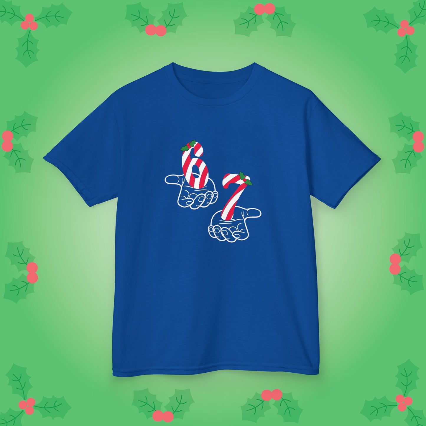 Candy Cane Christmas 67 Tee Fun Trending Kids Cotton T Shirt Six Seven Youth