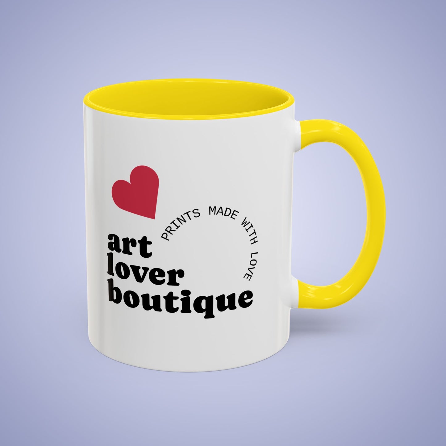 Personalized Coffee Mug - 11oz or 15oz Yellow Ceramic Accent