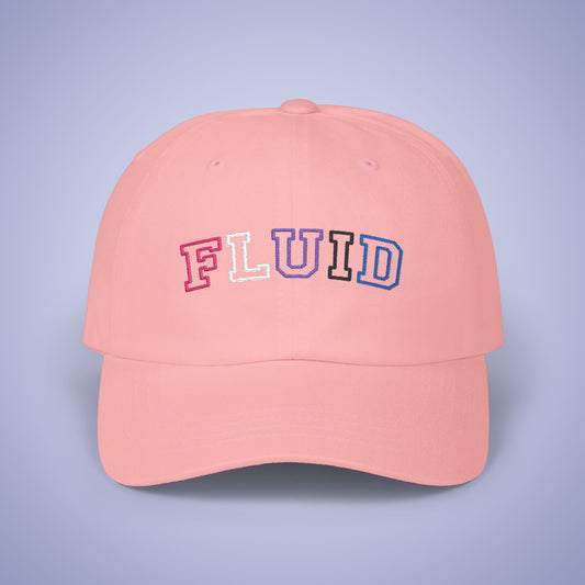 Gender Fluid Pride Month Embroidered Classic Dad Cap Unisex Coloured Embroidery