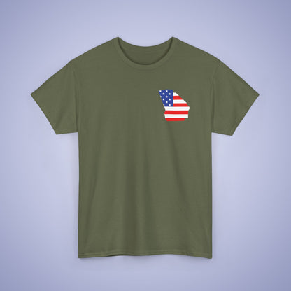 Georgia Map Pocket Art Proud American Unisex T Shirt