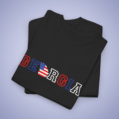 Georgia Map Text Art Proud American Unisex T Shirt