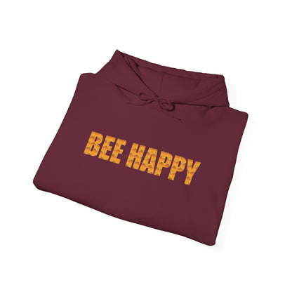 Bee Happy Sweet As Honey  Honeycomb Word Art Design Hoodie Sweatshirt