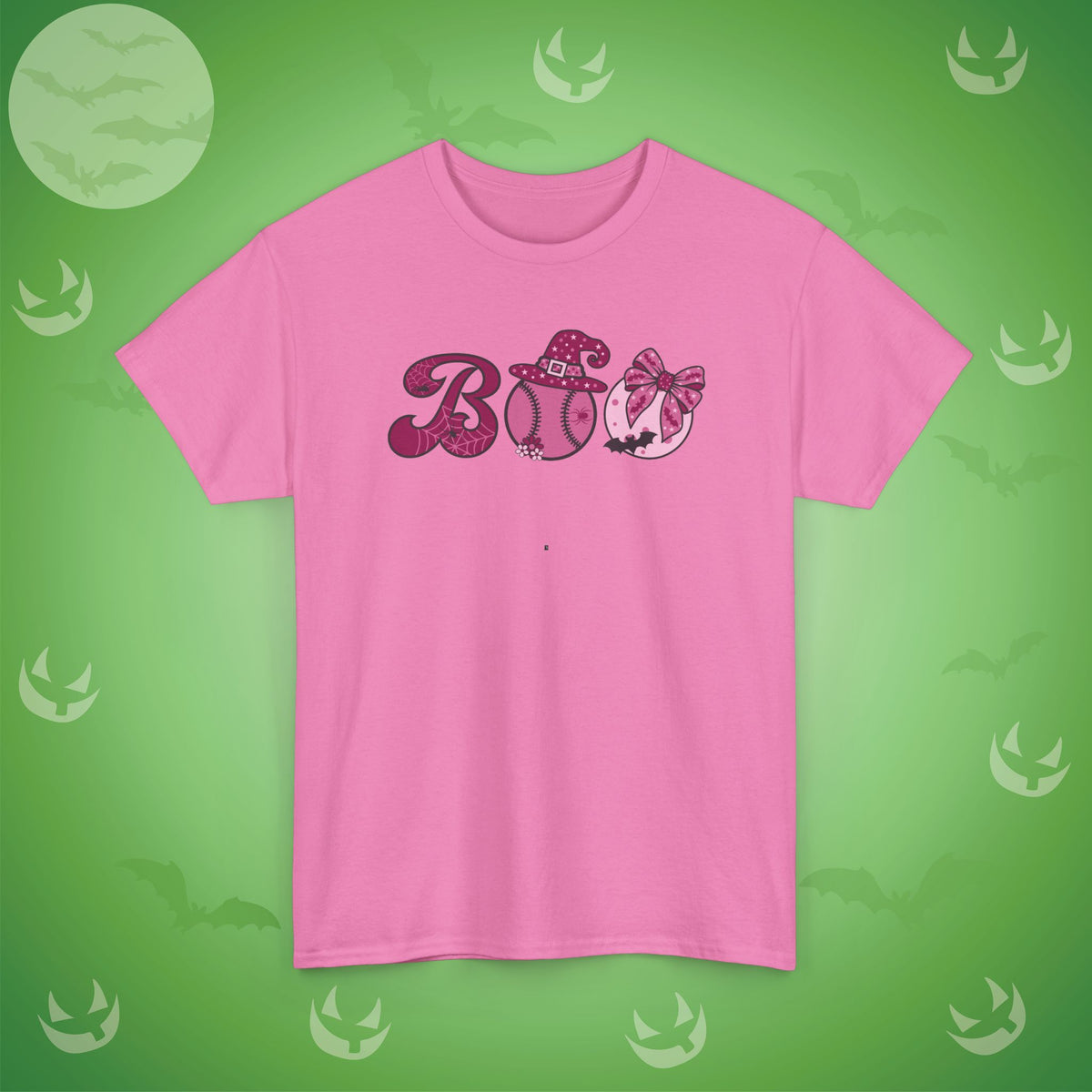 Baseball BOO T-Shirt | Girly Coquette Halloween Design