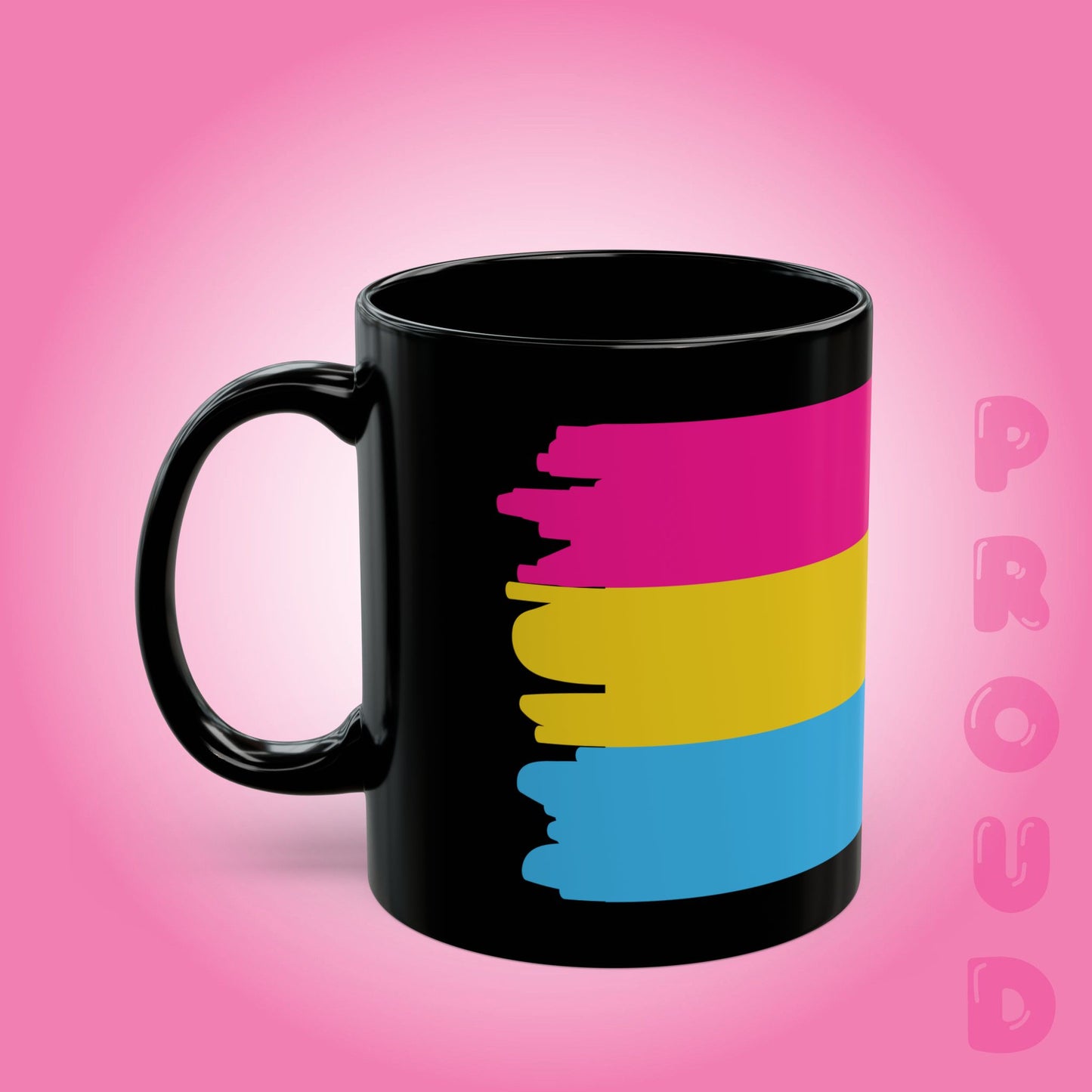 Pansexual Pride Month LGBTQ Trans Black 11oz or 15oz Coffee Mug