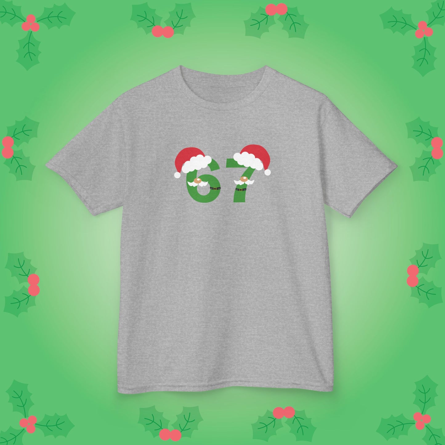 Santa Character Christmas 67 Tee Fun Trending Kids Cotton T Shirt Six Seven Youth