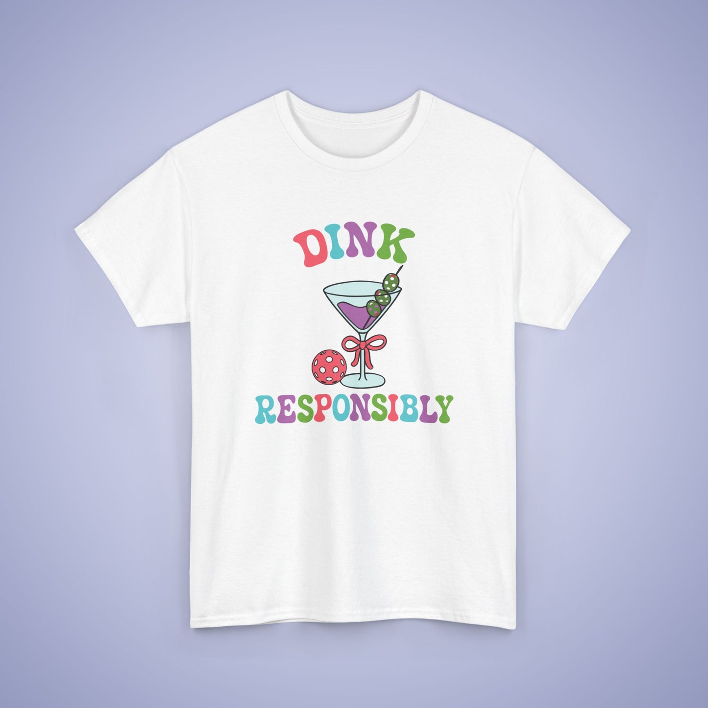 Dink Responsibly Funny Alcohol Drinking Pickleball T Shirt Graphic Design