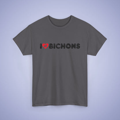 I Heart Bichons Unisex T Shirt