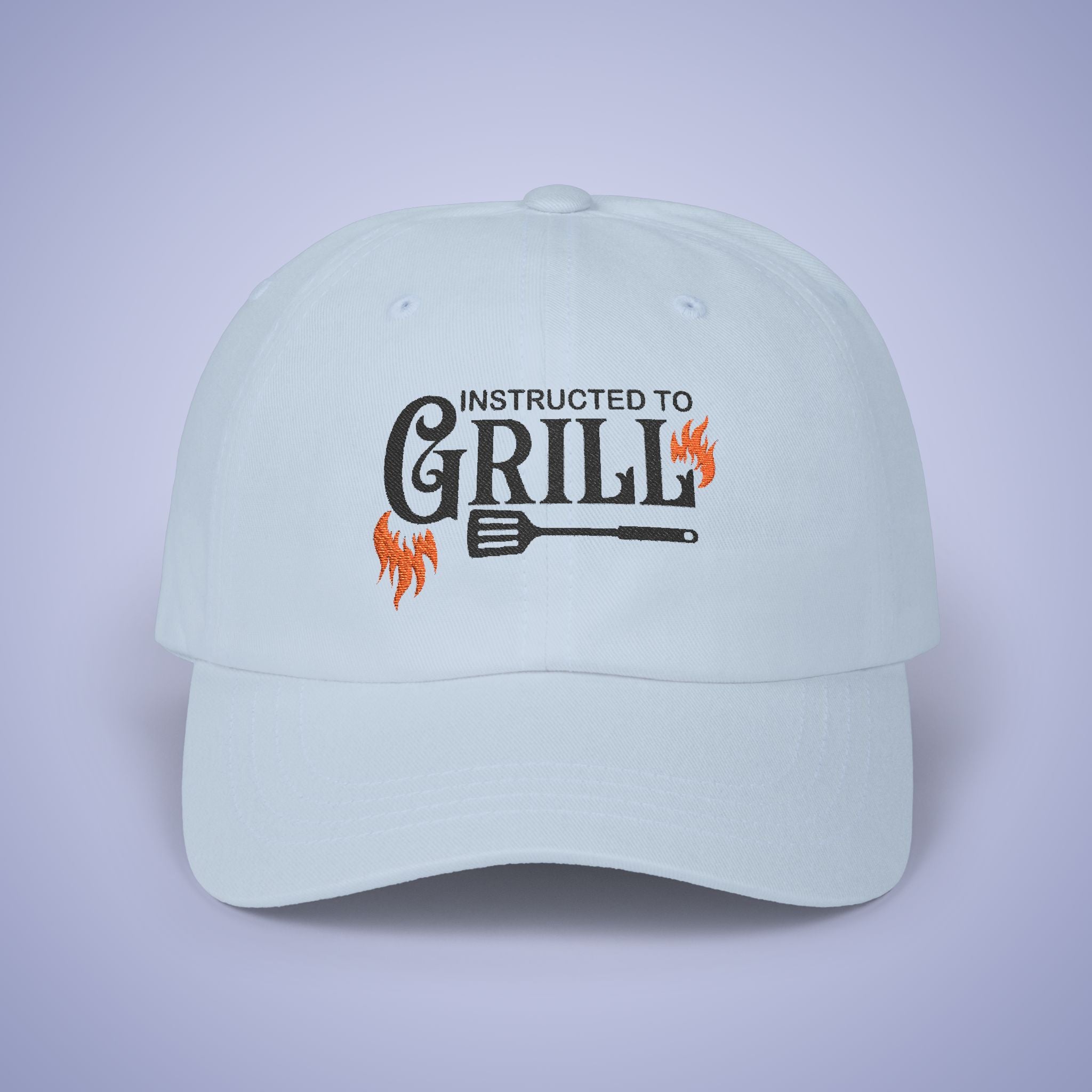 Instructed to Grill Embroidered Classic Dad Cap Unisex Black Embroidery Gift