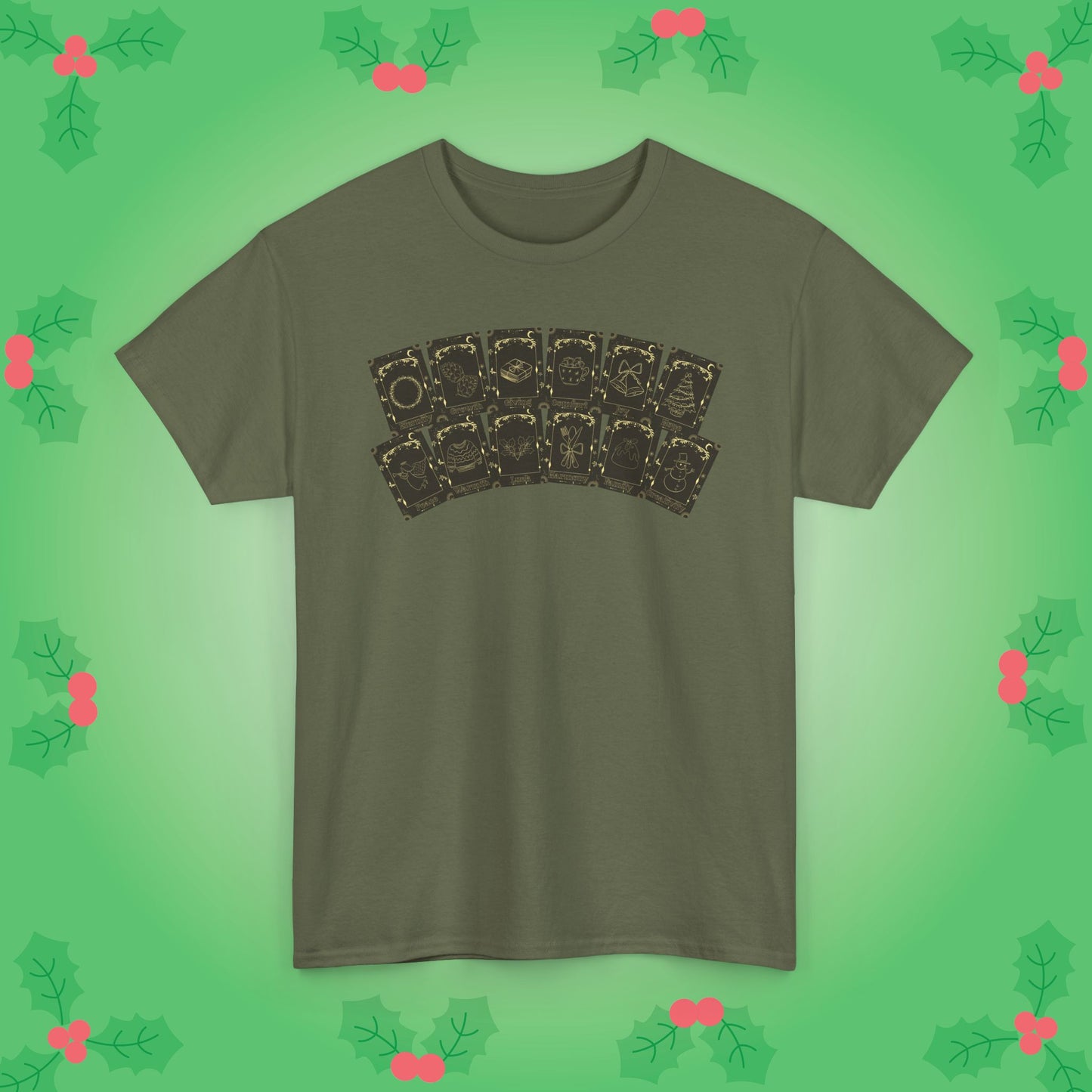 Christmas Deck of Tarot Cards Unisex T Shirt