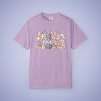 Relief Teacher T Shirt Retro Comfort Colors Unisex Back to School