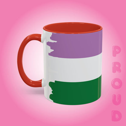 Gender Queer Paint Style Coffee Mug