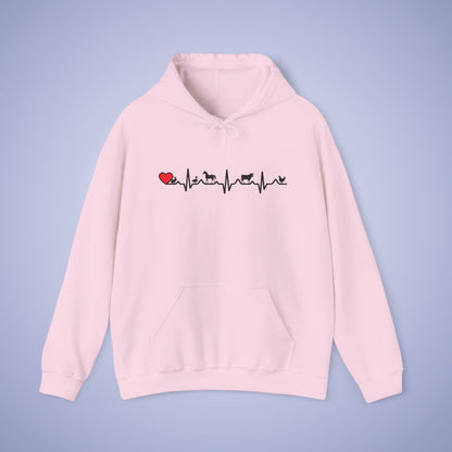 Animal Vet Hooded Sweatshirt Veterinarian Gift Double Sided Paw Prints