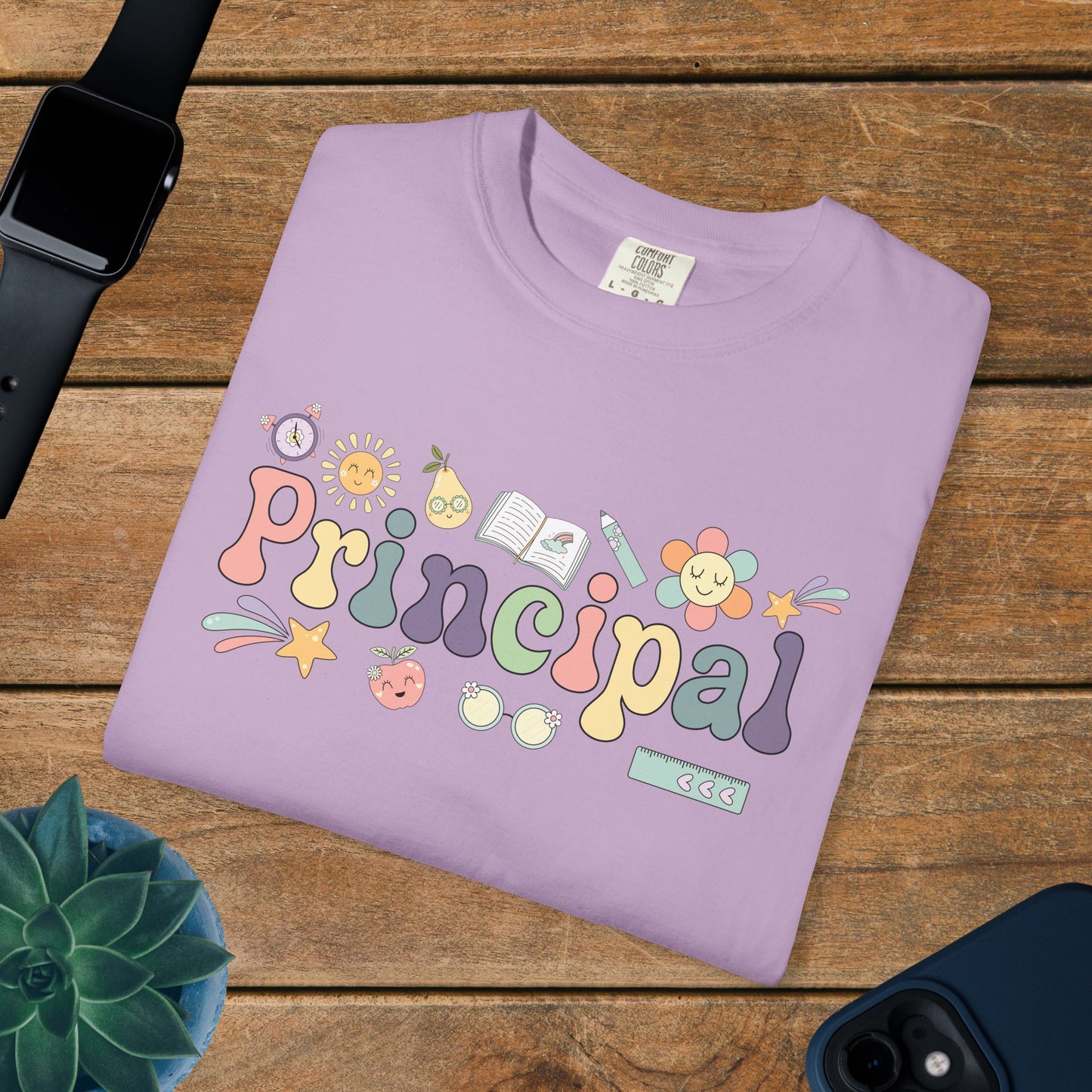 Principal Teacher T Shirt Retro Comfort Colors Unisex Back to School