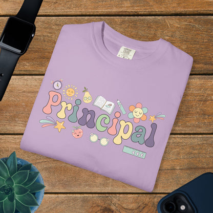Principal Teacher T Shirt Retro Comfort Colors Unisex Back to School