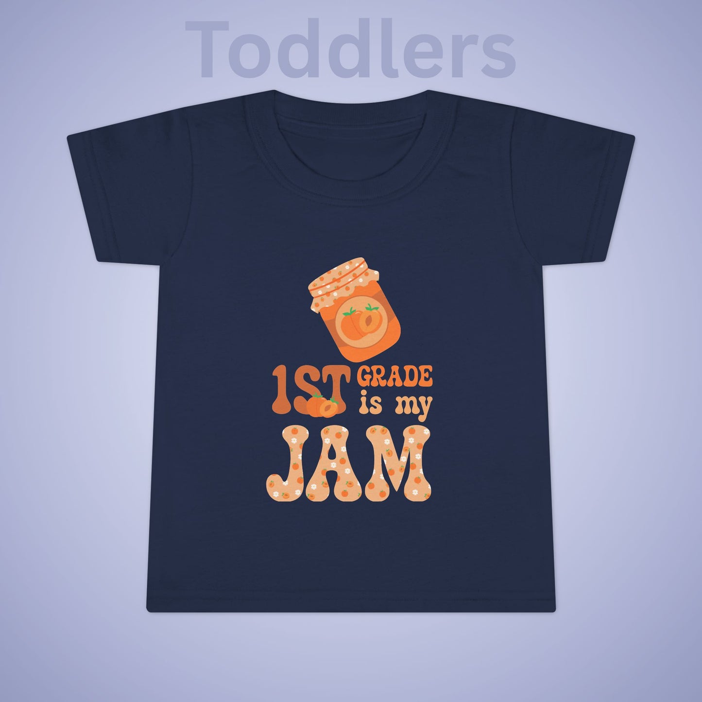 First Grade is my Jam Apricot Kids Cotton T Shirt Back To School Toddler