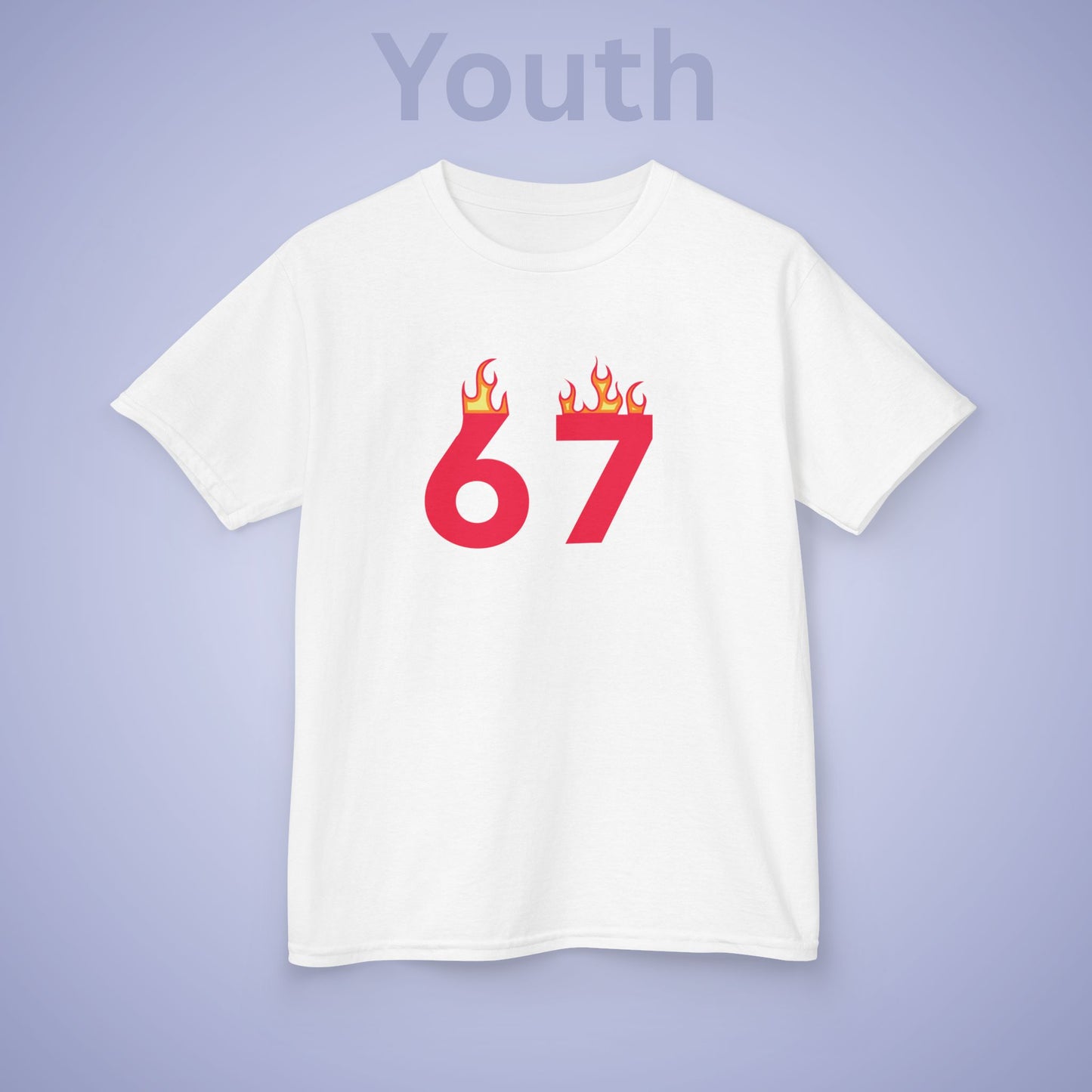 On Fire 67 Tee Fun Trending Kids Cotton T Shirt Six Seven Youth