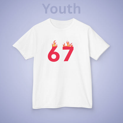 On Fire 67 Tee Fun Trending Kids Cotton T Shirt Six Seven Youth