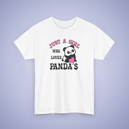 Just a Girl Who Loves Pandas National Panda Day Unisex T Shirt